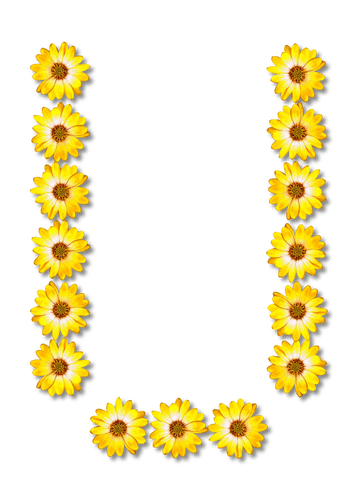 Flowery U Logo - Flowery letter U | Public domain vectors