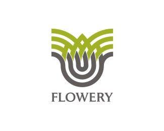 Flowery U Logo - FLOWERY Designed