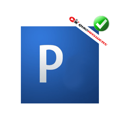 Square in a Blue P Logo - Blue p Logos
