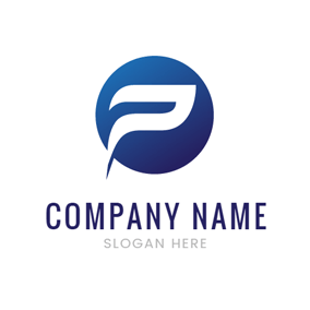 Blue Rectangle White P Logo - 400+ Free Letter Logo Designs | DesignEvo Logo Maker