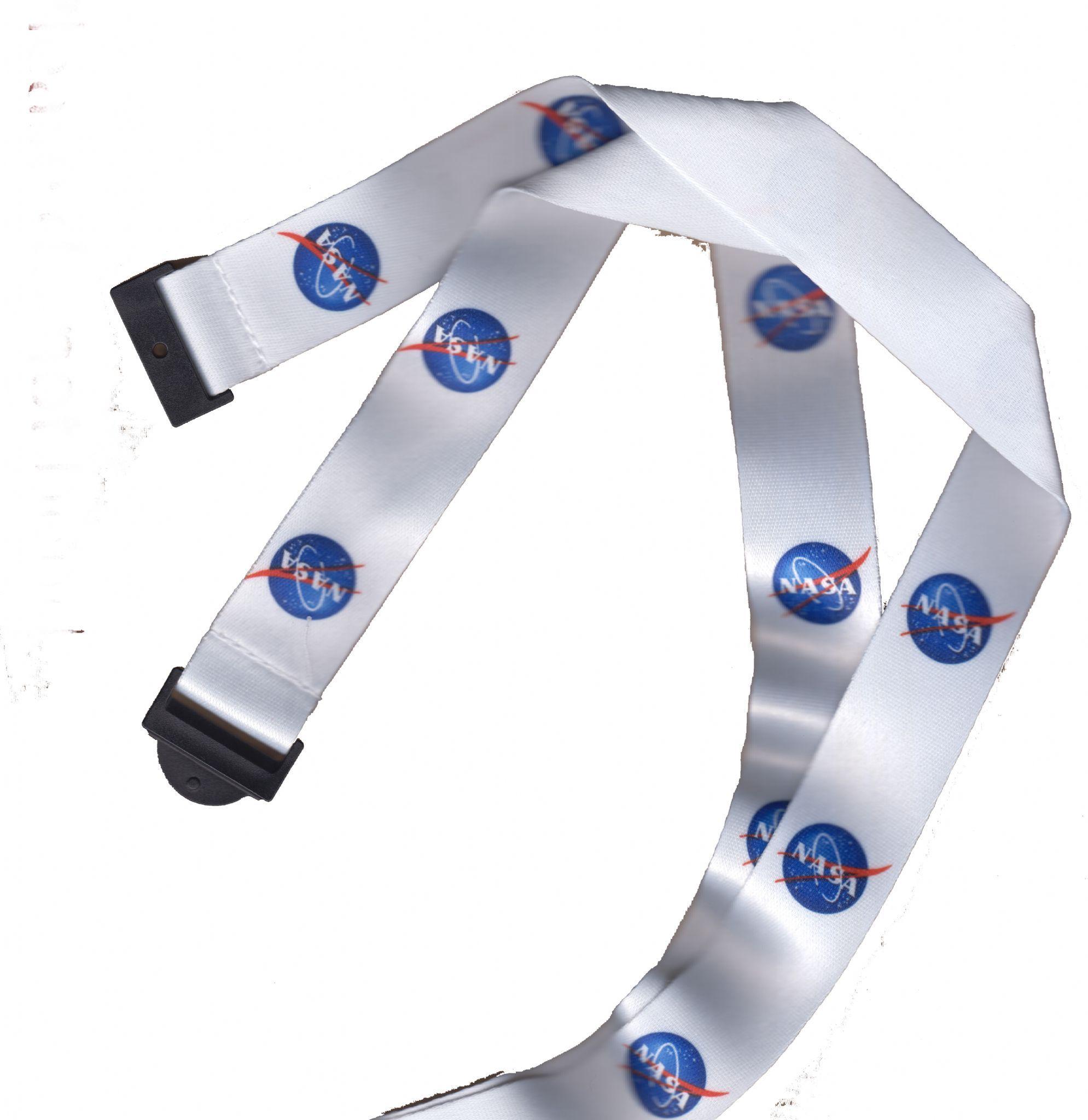 Lanyard with White Logo - NASA Logo Lanyard - White