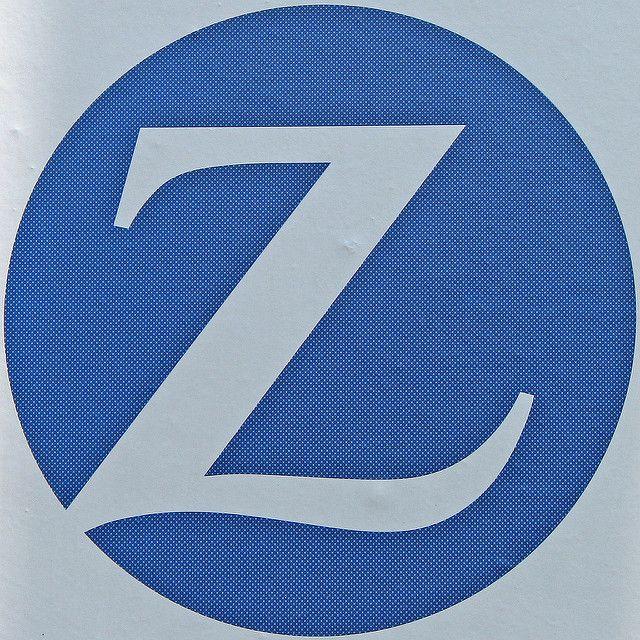 White and Blue Z Logo - Z In Blue Circle Logo.store