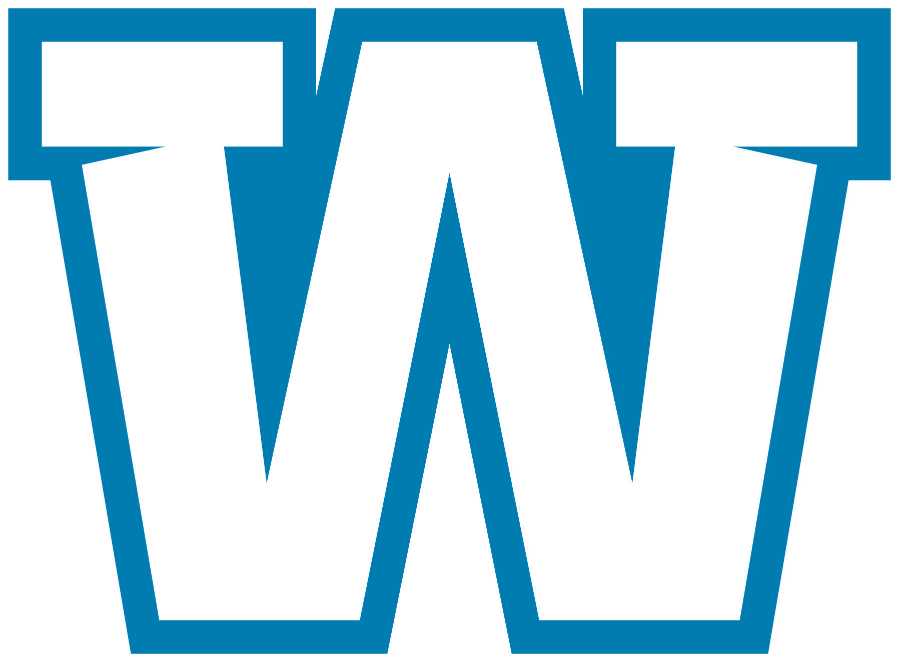 White And Blue W Logo - Blue w Logos