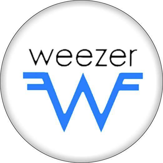 White And Blue W Logo - Weezer (Flying Blue W on White).25 Button