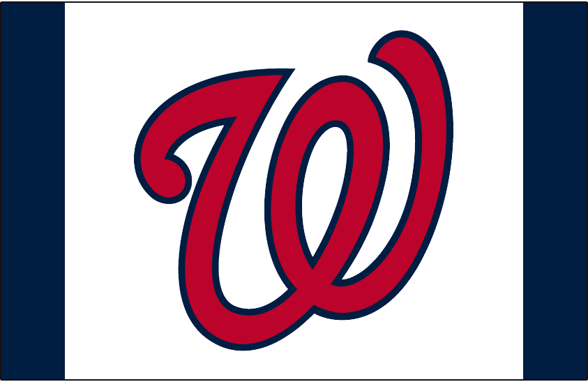 White And Blue W Logo - Washington Nationals Cap Logo (2013) W logo red with blue