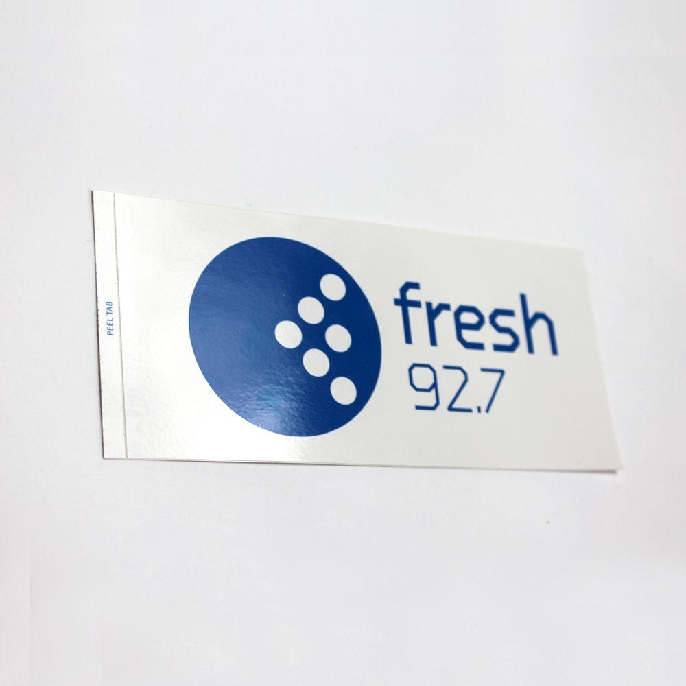 White And Blue W Logo - Fresh 92.7 Bumper Sticker - White w Blue Logo - Fresh 92.7