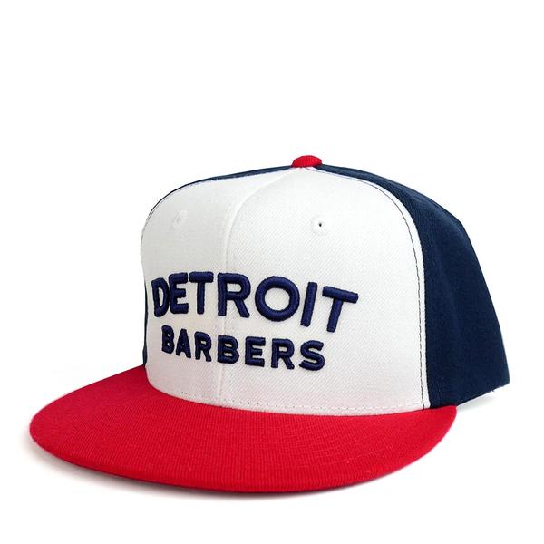 Blue and White w Logo - Red, White & Blue Snapback Ballcap Hat w/ Blue Logo - Barbershop ...