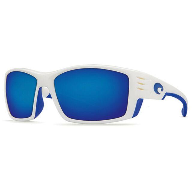 White And Blue W Logo - Costa Del Mar Cortez CZ 90 White W/blue Logo Sunglasses Blue 580p | eBay