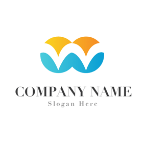 White And Blue W Logo - Free W Logo Designs. DesignEvo Logo Maker