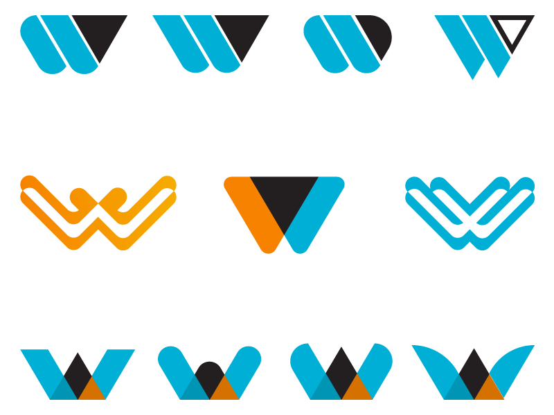 White And Blue W Logo - W logo ideas - modern by Tharin White | Dribbble | Dribbble