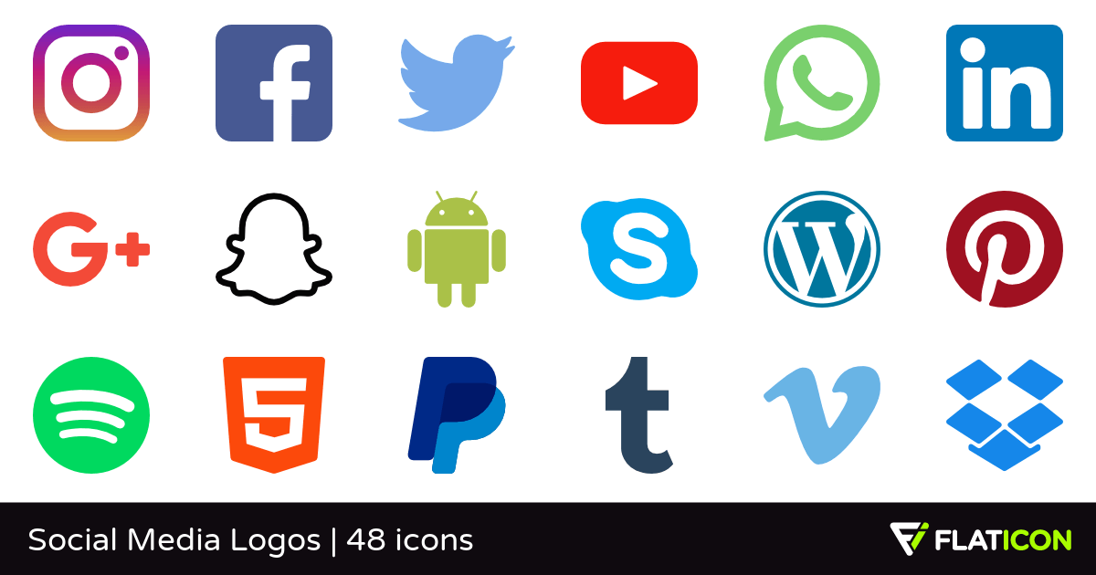 Social Logo - Social Media Logos 48 free icons (SVG, EPS, PSD, PNG files)