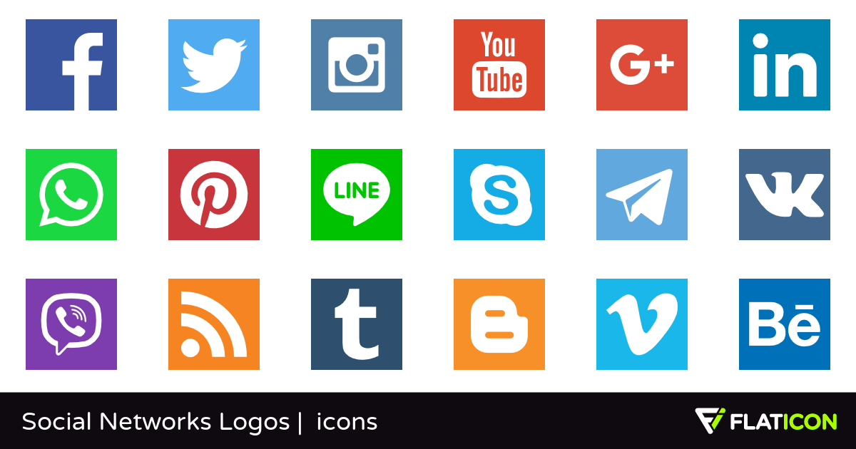 Social Networking Sites Logo - Social Networks Logos 29 free icons (SVG, EPS, PSD, PNG files)