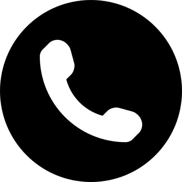 Black and White Phone Logo - phone logo phone symbol of an auricular inside a circle icons free ...