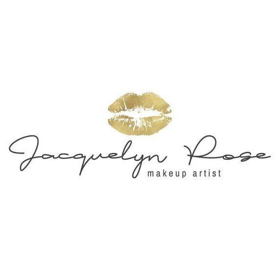 LipSense Logo - Gold Foil Lips Logo Makeup Branding Logo LipSense Logo