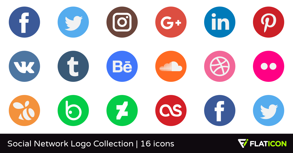 Social App Logo - Social Network Logo Collection 15 free icons (SVG, EPS, PSD, PNG files)