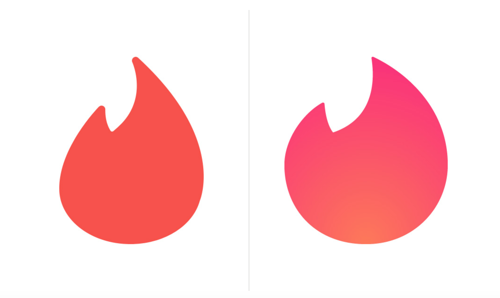 Tinder Logo - Tinder Updates Design Of Flame Logo - Global Dating Insights