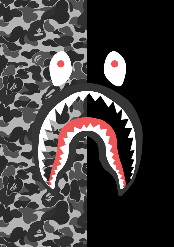 WGM BAPE Shark Logo - bape shark logo | Pin board | Wallpaper, Supreme wallpaper ...