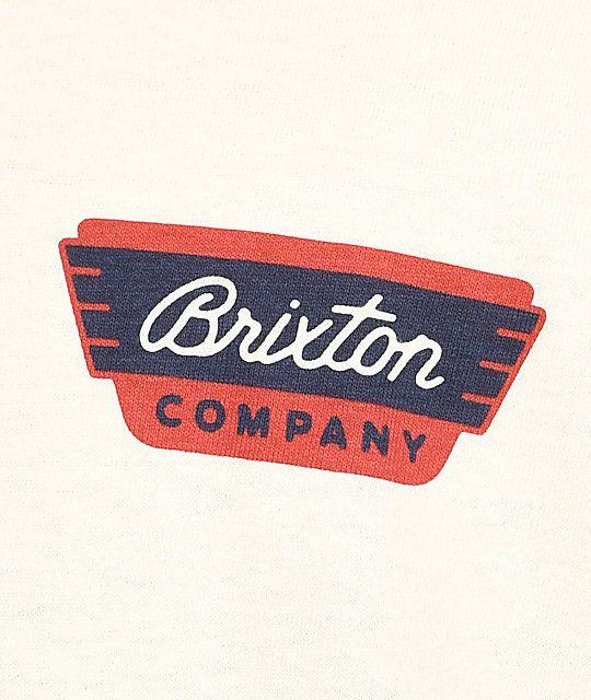 Off White Brand Logo - Brixton Normandie Off White T Shirt