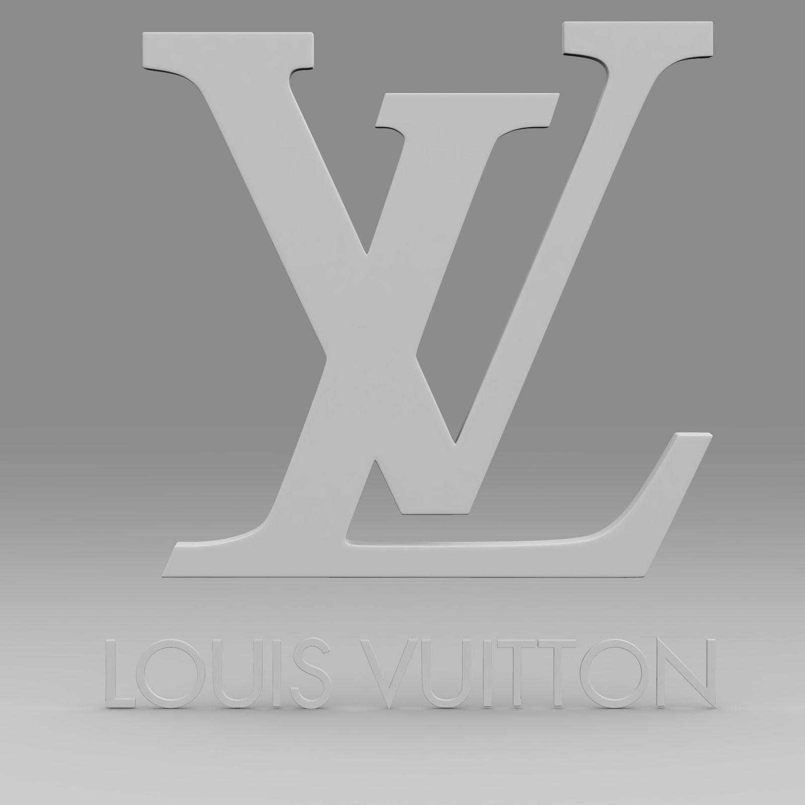 Louis Vuitton Logo - Louis Vuitton logo 2 3D | CGTrader