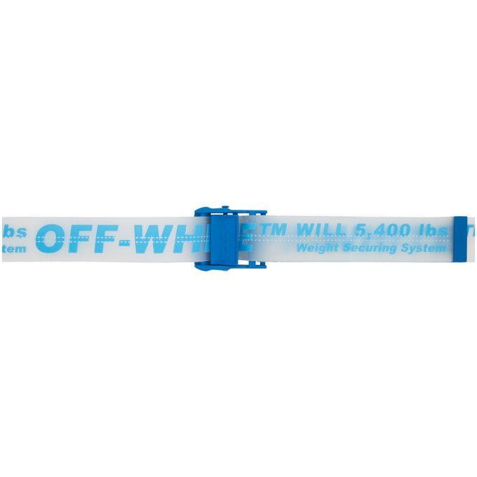 Off White Transparent Logo - Off-White 35Mm Logo Printed Pvc Transparent Belt In Blue | ModeSens