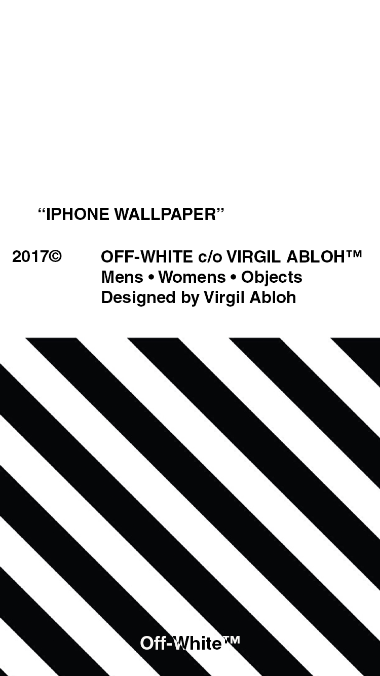 Off White Virgil Logo - Art] Made an Off-White wallpaper for iPhones : streetwear
