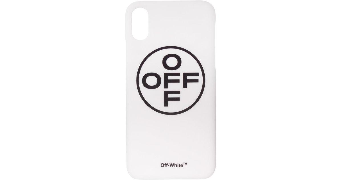 Off White Virgil Logo - Off White C O Virgil Abloh Cross Logo IPhone X Case In White For Men