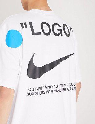 Off White Nike Logo - NIKE X OFF-WHITE Logo Football Mon Amour Jersey T-Shirt Large L Tee ...