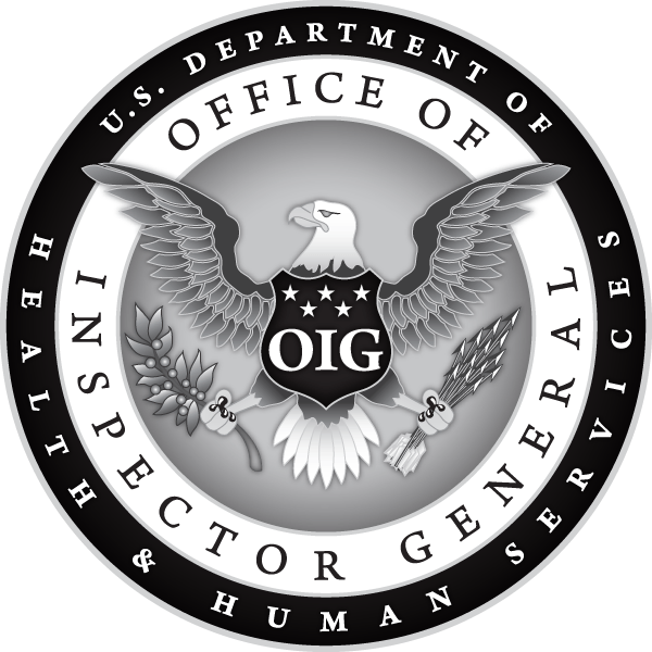 OIG Logo - Office of Inspector General. Government Oversight. U.S. Department