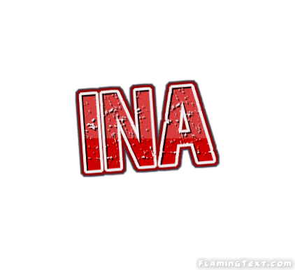 Ina Logo - Ina Logo. Free Name Design Tool from Flaming Text