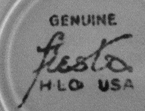 Fiestaware Logo - How to tell old Fiestaware from new - Cause A Frockus » Cause A Frockus