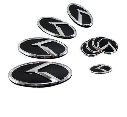 Kiia Logo - KIA K Logo Optima K5 3D Emblem 7pc SET: Amazon.co.uk: Car & Motorbike