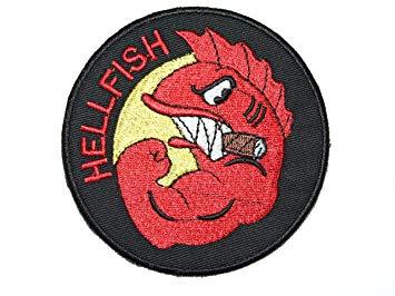 Hellfish Logo - Amazon.com: Patchking Simpsons The Curse Of The Flying Hellfish Ww2 ...