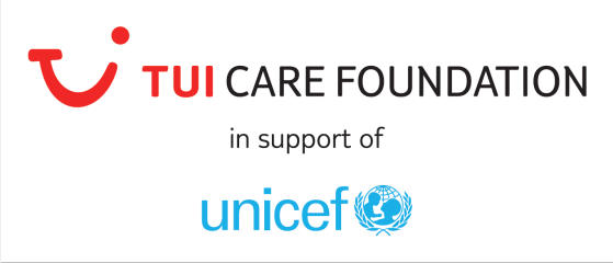 TCF Logo - TCF and UNICEF support logo. TUI UK Media Centre
