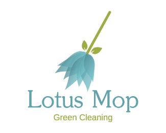 M.O.p. Logo - Lotus Mop green cleaning Designed
