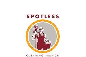 M.O.p. Logo - Mop Cleaning Services Logo ~ Logo Templates ~ Creative Market