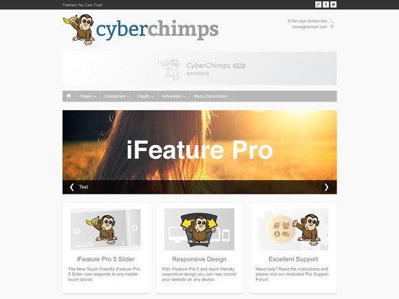 CyberChimps Logo - iFeature Pro WordPress Theme WordPress Business Themes Creative