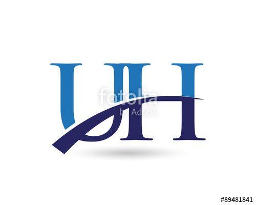 Uh Logo - UH Letter Logo Swoosh Stock Image And Royalty Free Vector Files