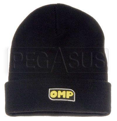 OMP Logo - OMP Logo Knit Cap, Black - Pegasus Auto Racing Supplies