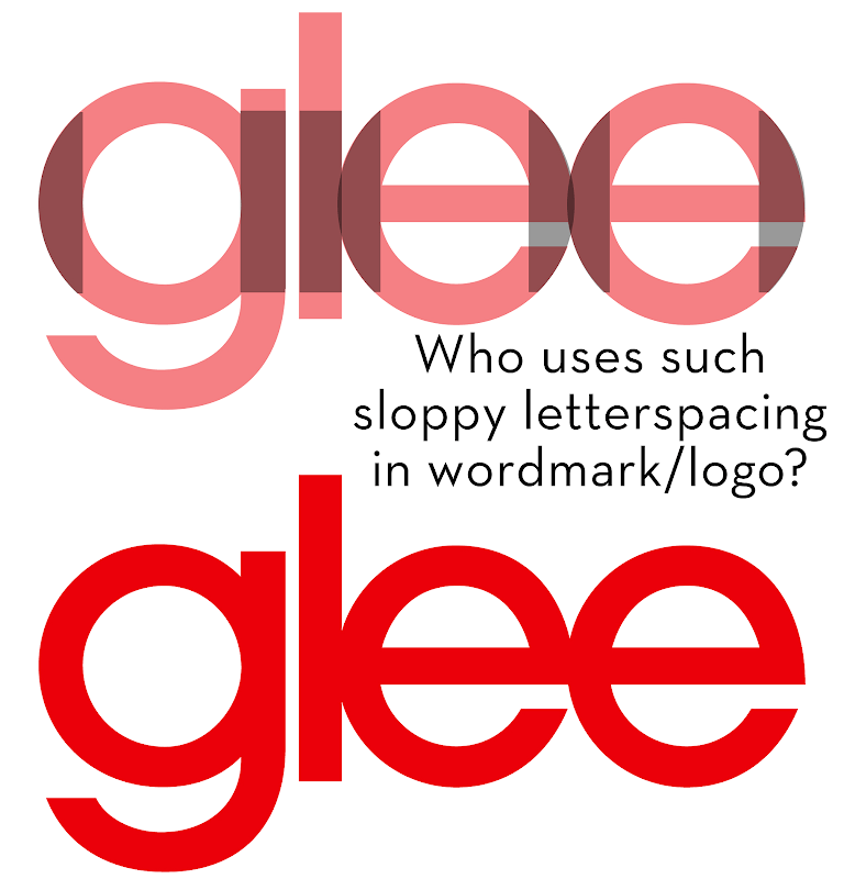 Glee Logo - DAE find this really annoying about the Glee logo? xpost from /r