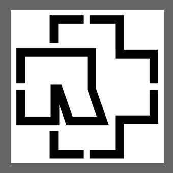 Rammstein Logo - Black ”Logo” Rammstein Window Sticker 30x30mm | Rammstein-Shop