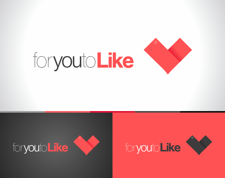 You Logo - For You To Like - Logo Design Sideways - Qhue Creative