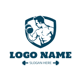 Barbell Logo - Free Gym Logo Designs. DesignEvo Logo Maker