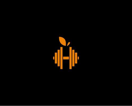 Barbell Logo - Orange Barbell Fitness Logo Graphic by Greenlines Studios - Creative ...