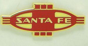 ATSF Logo - Railroad Hat-Lapel Pin/Tac -Santa Fe (ATSF) logo on front of engine ...