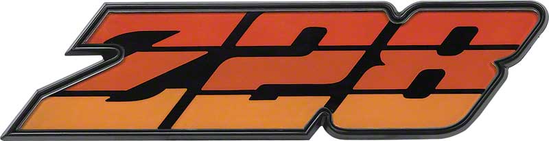 Z28 Logo - 1980 81 Camaro Orange Z28 Grill Emblem