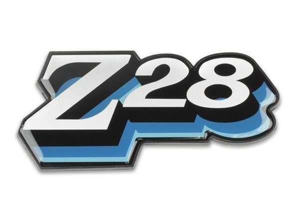 Z28 Logo - 1978 Camaro Z28 Fuel Door Emblem Blue