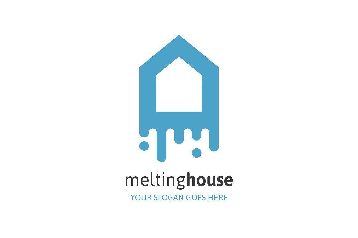 Melting Logo - Melting House Logo ~ Logo Templates ~ Creative Market