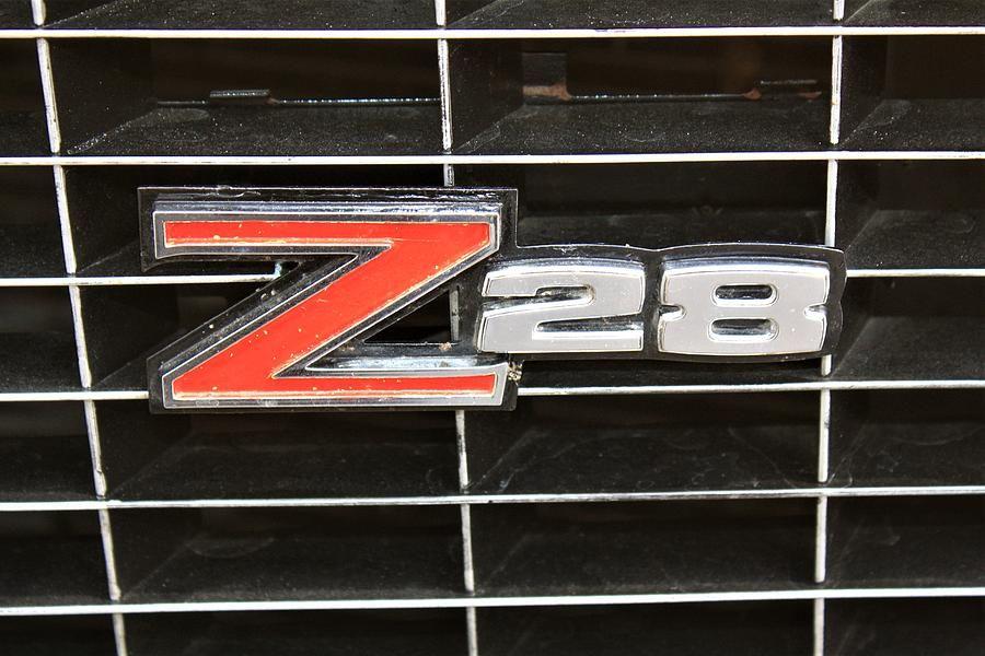 Z28 Logo - Chevy Camaro Z28 Logo On Grille Photograph