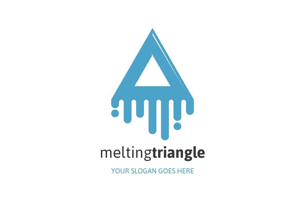 Melting Logo - Melting Triangle Logo ~ Logo Templates ~ Creative Market