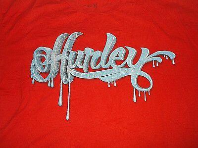 Melting Logo - HURLEY BRAND MELTING Logo Short Sleeve T Shirt Sz Large L Red 100
